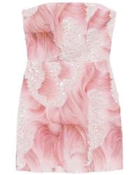 DE SANTIS - Robe Courte À Ornements - Lyst
