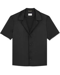 Saint Laurent - Lace-Trim Silk Shirt - Lyst