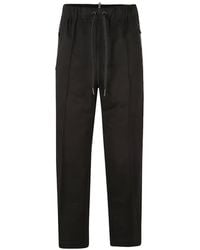 Moncler - Drawstring Zip-Detail Cotton Trousers - Lyst