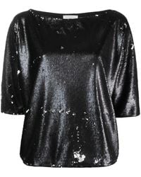 Antonelli - Short-Sleeve Sequin Top - Lyst