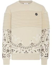 Philipp Plein - Logo-Embroidered Cotton Sweatshirt - Lyst