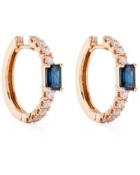 ROSEKEY - 18kt Rotgoldohrstecker mit Diamanten und Saphiren - Lyst