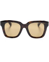 McQueen - Tortoiseshell-Effect Square-Frame Sunglasses - Lyst
