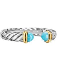 David Yurman - Sterling And 14K Petite Cable Ring - Lyst