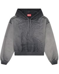 DIESEL - Hoodie With Dévoré Print - Lyst
