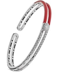 Jewels Aficionado - 18K Diamond And Enamel Double Bracelet - Lyst