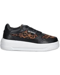 Love Moschino - Leopard-Print Sneakers - Lyst