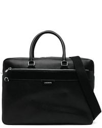 Lacoste - Ossian Leather Laptop Bag - Lyst