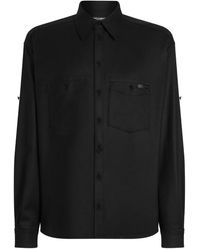 Dolce & Gabbana - Oversized Flannel Shirt - Lyst