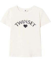 Twinset - Logo-Embellished T-Shirt - Lyst