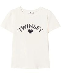 Twinset - Camiseta con aplique del logo - Lyst
