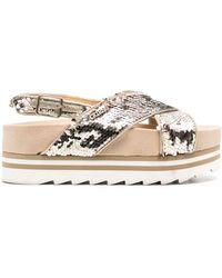 Guess USA - Sequin-embellished Sandals - Lyst