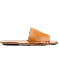 TOTEME - Studded Leather Slides - Lyst
