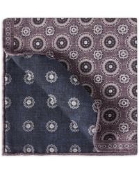 Brunello Cucinelli - Silk Pocket Square With Medallion Design - Lyst