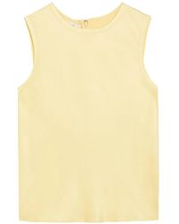 Vince - Satin-Finish Sleeveless Tank Top - Lyst