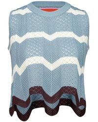 La DoubleJ - Chevron Open-Knit Top - Lyst