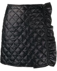 Moncler Quilted Ruffle Skirt - Black
