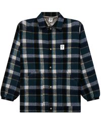 South2 West8 - Plaid Wool Shirt Jacket - Lyst