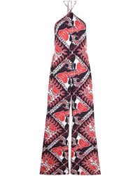 Valentino Garavani - Archive Manifesto Bandana Print Silk Jumpsuit - Lyst