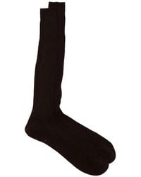ZEGNA - Logo-Print Knee Socks - Lyst