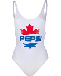 DSquared² Badpak Met Logoprint - Wit