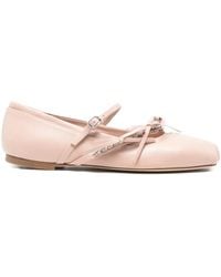 Jimmy Choo - Loli Leather Ballet Flats - Lyst