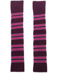 PAULA CANOVAS DEL VAS - Fingerless Striped Wool Gloves - Lyst