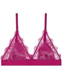 Love Stories - Lace-Trim Metallic-Finish Bra - Lyst