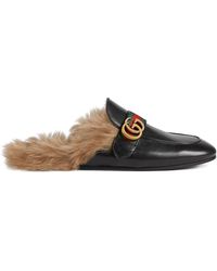 Zapatos Slippers Con Horsebit Gucci De Hombre De Color Negro Lyst