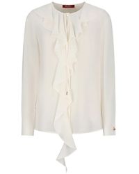 Max Mara - Blouse À Volants - Lyst
