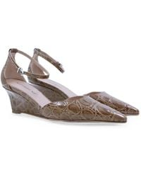 Notabene - Elsa 50 Crocodile-Effect Leather Sandals - Lyst