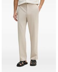 Guess - Logo-Plaque Straight-Leg Trousers - Lyst