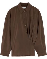 Lemaire - Straight Collar Twisted Shirt - Lyst