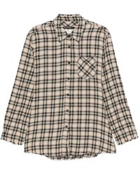 Song For The Mute - Check Frayed-Edge Shirt - Lyst