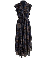 Ralph Lauren - Floral-Print Asymmetric Dress - Lyst