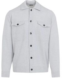 Kiton - Giacca-Camicia Con Tasche E Bottoni - Lyst