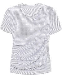 JNBY - Gestreiftes T-Shirt Mit Falten - Lyst