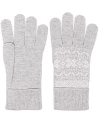 Eleventy - Patterned-Intarsia Gloves - Lyst