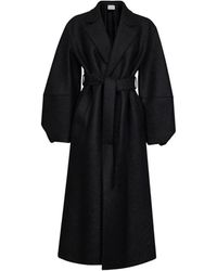 Harris Wharf London - Belted Balloon-Sleeve Coat - Lyst