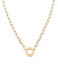 Harwell Godfrey - 18kt Yellow Gold Hexagon Foundation Necklace - Lyst