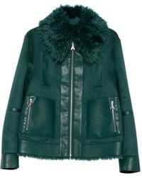 Patrizia Pepe - Zip-Up Faux Fur Jacket - Lyst