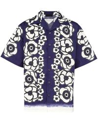 Prada - Overhemd Met Bloemenprint - Lyst
