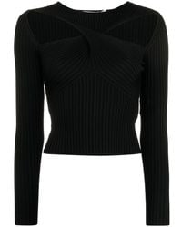 Self-Portrait - Cut-out Knitted Top - Lyst