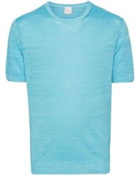 120% Lino - Short-sleeve Linen T-shirt - Lyst