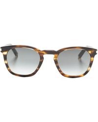 Saint Laurent - Round-Frame Tortoiseshell-Effect Sunglasses - Lyst