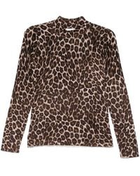 Bompard - Leopard-Print Cashmere T-Shirt - Lyst