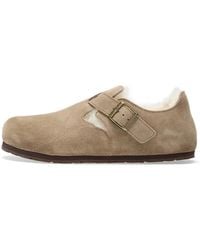 Birkenstock - London Shearling Suede Sneakers - Lyst