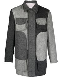 Thom Browne - Colour-Block Wool Coat - Lyst