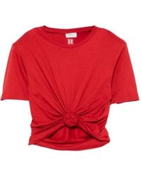 Magda Butrym - Knotted Ribbed T-Shirt - Lyst