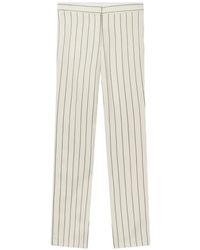 Stella McCartney - Pinstriped Mid-Rise Straight-Leg Trousers - Lyst